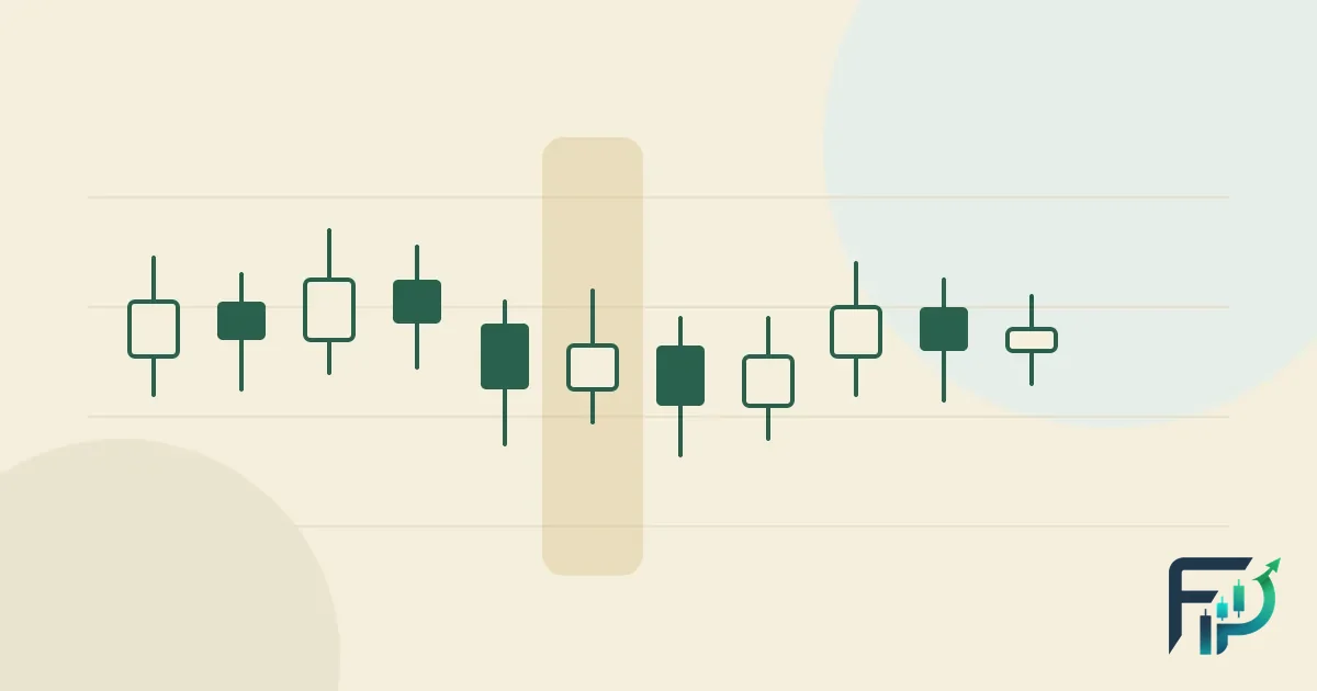 A row of eleven green candlesticks on a cream background, some hollow and some filled, with one candle highlighted by a pale gold band.